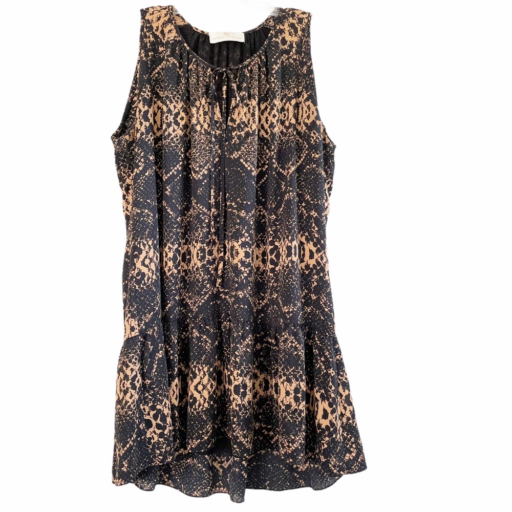 Amanda Uprichard Sleeveless Snake Print Dress Large